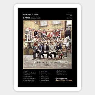 Mumford & Sons - Babel Tracklist Album Sticker